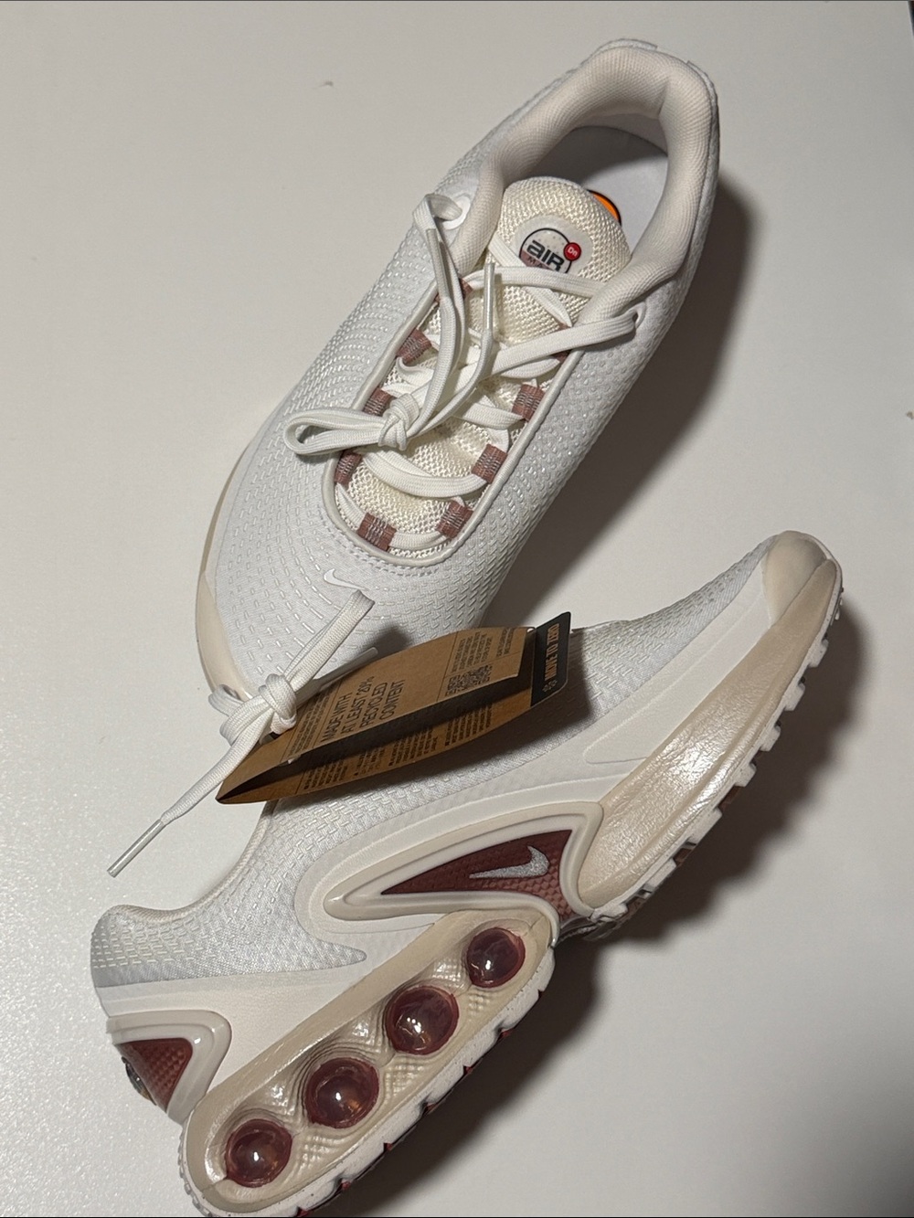 Nike Women’s White Sneakers with Maroon Accents
